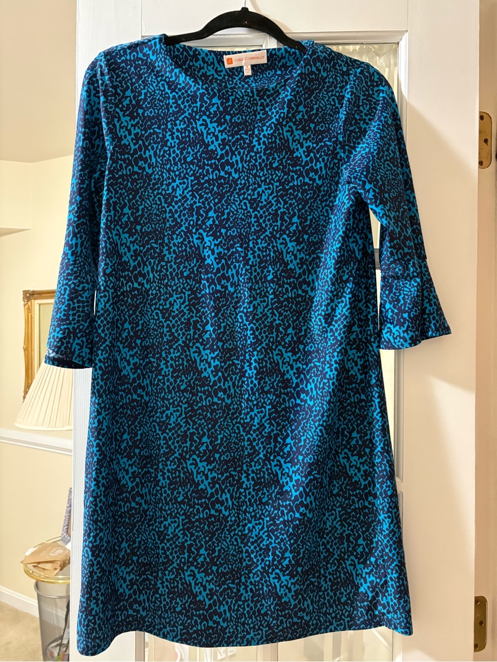 Jude Connally Blue Patterned Shift Dress